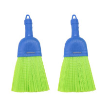 2 Pcs Whisk Broom Polys Fiber Handheld Brush Hand Broom Outdoor Broom Car Broom with Hang Hole for Cleaning Inddoor