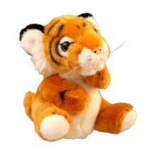 (brown) Plush Animal Hand Puppet Tiger Interactive Puppet, Soft Imaginative Role Play