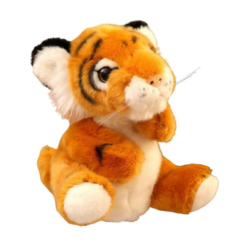 (brown) Plush Animal Hand Puppet Tiger Interactive Puppet, Soft Imaginative Role Play