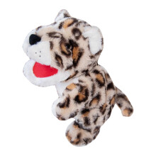 (leopard) 3D Jungle Animal Hand Puppet Soft Puppet Doll Christmas Goodie BagFiller Kids Interaction Story Telling Toy Stage Props Multicolor
