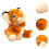(brown) Plush Animal Hand Puppet Tiger Interactive Puppet, Soft Imaginative Role Play 2
