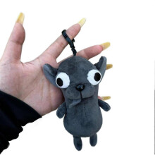 (Black) Funny Chihuahua Plush Keychain for Women Girls Cute Dog Backpack Charm Keyring Gift for Dog Lovers Travel Accessory