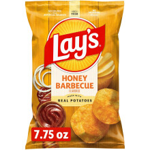 Lay's Potato Chips, Honey Barbecue Flavored Snacks, 7.75oz Bag