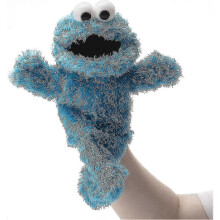 Stuffed Sesame Street Cookie Monster Puppet, Blue Monster Toy