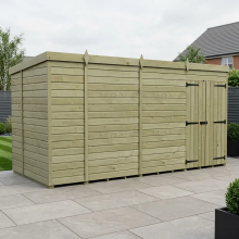 13 x 5 Pent Shed Tanalised (Double Door, No Windows)