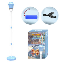 (Blue) Bubble Machine Stand Mini Bubble Machine with Lights for Kids Adjustables Height Garden Bubble Maker for Home Party