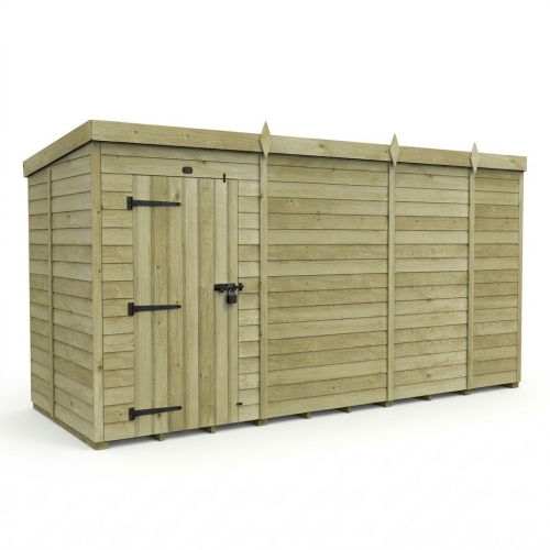 13 x 5 Pent Shed Tanalised (Single Door, No Windows) 1