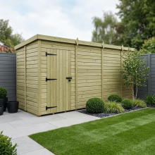 13 x 5 Pent Shed Tanalised (Single Door, No Windows)