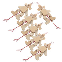 Wooden Pull String Puppet Marionettes String Puppets Clown Toy 18Pcs