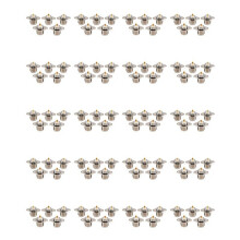 100 PCS UHF SO239 Female 2 Hole Female Jack with Rhombic Flange Soldering Panel RF Connector Socket Female Connector