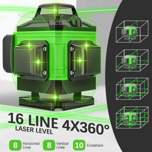 4D Laser Level 16 Lines 360° Self Leveling Rotary 1