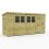 14 x 4 Pent Shed Tanalised (Single Door, With Windows) 2