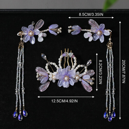 Flower Hair Comb for Bridal Styling 1