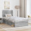 VidaXL vidaXL Bed Frame Grey Sonoma 90 x 190 cm Solid Pine Wood 3