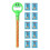(Green) 32 Hole Smilings Face Bubble Stick with Refills Easy Using Bubble Machine for Party Favor 1