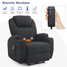Electric Recliner Chair 6-Point Massage Heating Armchair For Elder