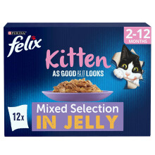 Felix Kitten As Good As It Looks Cat Pouches Mixed In Jelly 100g (48 Pouches)