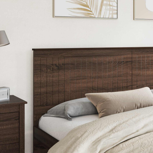 VidaXL vidaXL Headboard with Headboard Brown Oak 200 cm Engineered wood 1