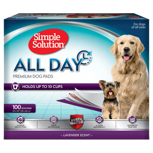 Simple Solution 6-Layer All Day Premium Dog Pads - Lavender Scent pack of 100