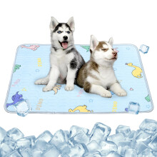 Jokureao Dog Cooling Mat, Durable Pet Cool Mat, Extra Large Washable Self Cool Ice Silk Pad, No Need to Refrigerate Pet Cool Bed Dog Mat for