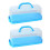 2X Portable Bread Box with Handle Loaf Cake Container Plastic Rectangular Food Storage Keeper Carrier 13Inch 1