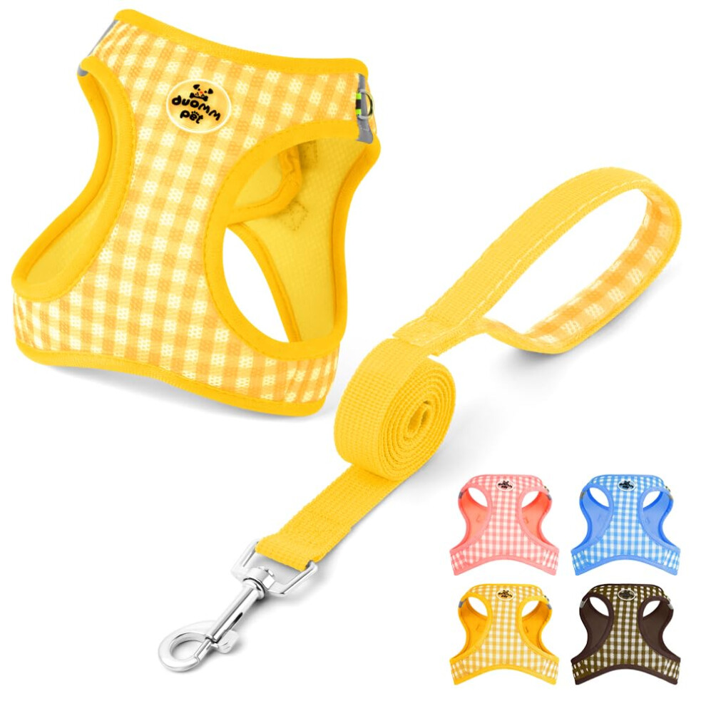 Offcup Dog Harness And Leash Set, Soft Mesh Reflective Breathable Dog Harness, No Pull Adjustable Easy Walk Lightweight Puppy Cat Vest Harne