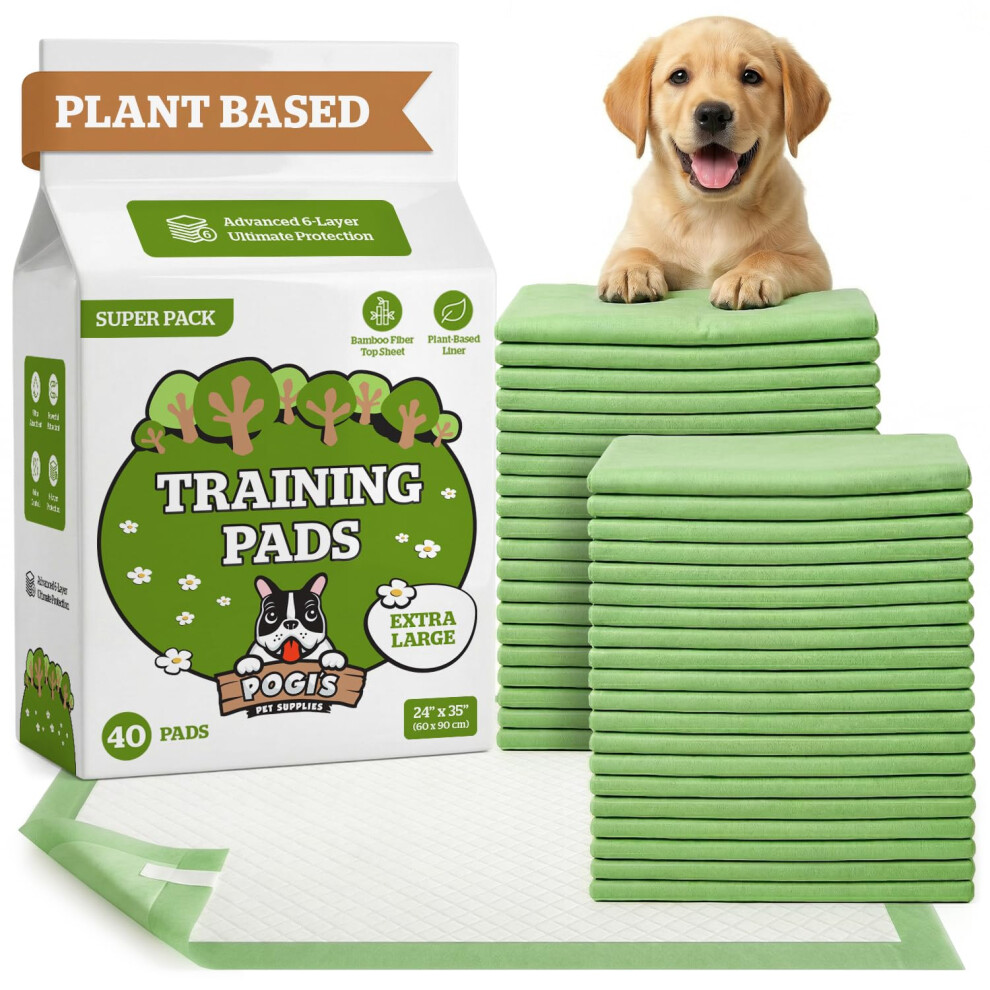 Photos - Cat Litter Pogi's Dog Training Pads with Sticky Tabs – Eco-Friendly, Odour Blocking & Super Absorbent – 40-Pack (60 90 cm)