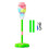 (Pink) Adjustable Height Bubble Blower Tower Stand for Backyard Play and Summer Activities 1