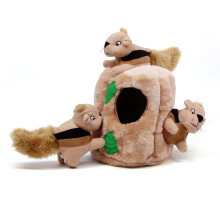 Outward Hound Squirrel Dog Toy - Plush Hide & Seek - For Birthday Fun, Mental Stimulation, Boredom & Enrichment - Interactive, Age, Breeds -