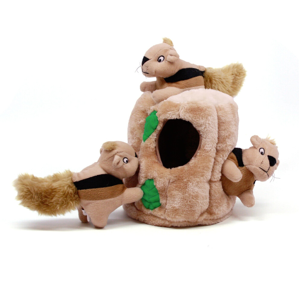 Outward Hound Squirrel Dog Toy - Plush Hide & Seek - For Birthday Fun, Mental Stimulation, Boredom & Enrichment - Interactive, Age, Breeds
