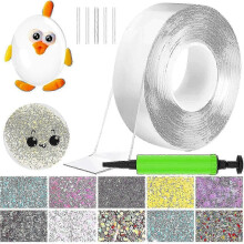 (0.01cm*0.5cm*200cm) New Upgrade Nano Tape Bubble Kit with Double-Sided Plastic Bubble Elastic Tape