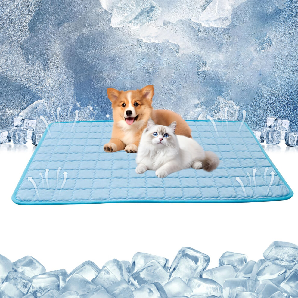 Vexran Dog Cooling Mat, Pet Cooling Mat For Dogs Cats, Non-Toxic Breathable Ice Cooling Pad For Pets, Washable Cooling Blanket For Dogs Cats