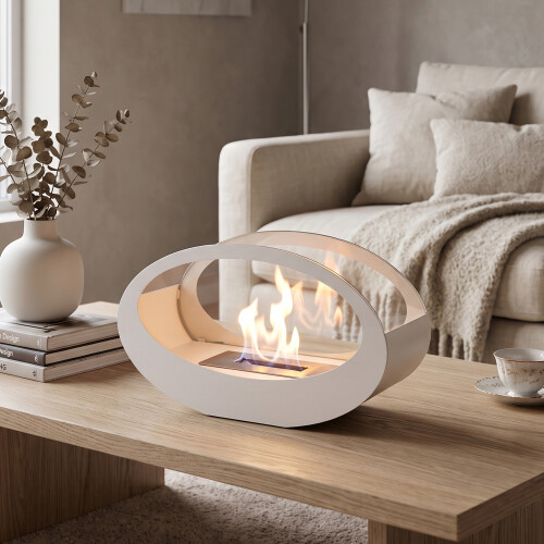 Table Firepit Bio Ethanol Fireplace Fire Bowl Pot 2