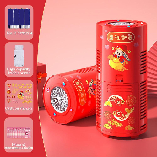 (A) Full Automatic Firework Bubble Maker Large Capacity Interesting Bubble Blower for Christmas 1