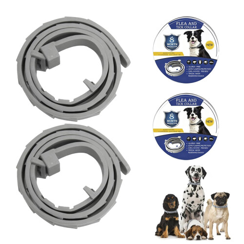 2Pack Dog Insect Repellent Collars, Natural Essential Oil Adjustable Collar