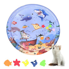 BSITSSS Cat Water Sensory Mat for Pets, Water Sensor Play Mat for Cats Dogs, Thickened Sensory Water Play Mats for Cats, Cool Sensory Waters