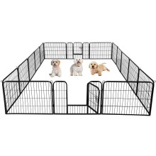 costoffs Extra Large Pet Playpen 16 Panel Foldable Puppy Dog Pen for Small Animals Metal Exercise Fence Run Cage 60cm High Black