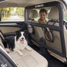 CJYMMFAN Dog Guard for Car Boot & Back Seat with Wider Coverage, Universal Fit Dog Barrier for Cars & SUVs, Dog Car Divider with Chew-Proof