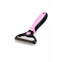 Dematting Comb for Dogs & Cats – Double-Sided Deshedding Tool (11+6 Blades) – Removes Knots, Tangles & Undercoat – Grooming Rake for Small &