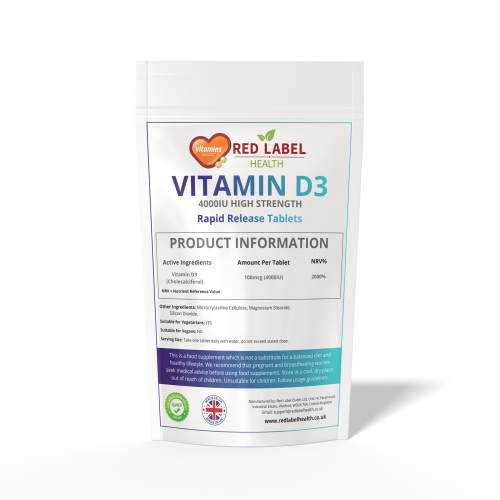Vitamin D3 4000IU 400 Tablets High Strength Immune Support Bones Skin 1