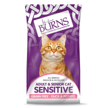 Burns Pet Nutrition Cat Food Sensitive Duck and Potato Grain Free 1.5 kg