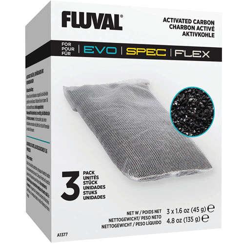 Fluval Fluval Replacement Carbon for Fluval Flex/Spec/Evo - 3 bags,White 1