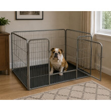 Doggy Style Heavy Duty Whelping Pen With Abs Tray Puppy Play Pen Puppies Cage Crate Cartes Cages Dog Training Playpen for Dogs and puppies (Med)
