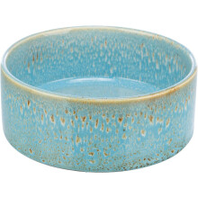TRIXIE Ceramic Dog Bowl 900 ml – Blue Food Bowl for Dogs Ø 16 cm – Heavy, Non-Slip, Durable and Dishwasher-Safe – 25113