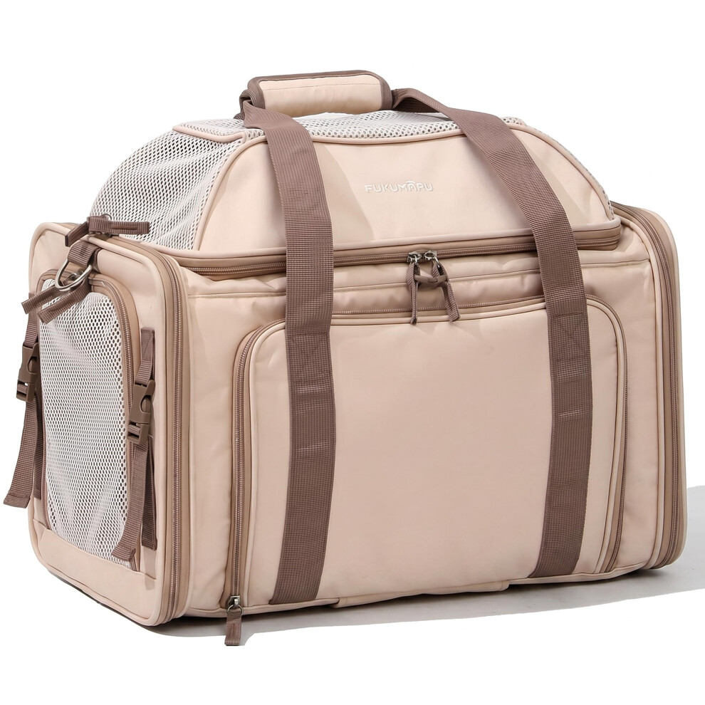 Fukumaru Cat Carrier, 45X28x28cm Soft Cat Travel Carrier, Ventilate Airline Approved Dog Carrier, Durable Small Dog Carrier With Anti-Scratc
