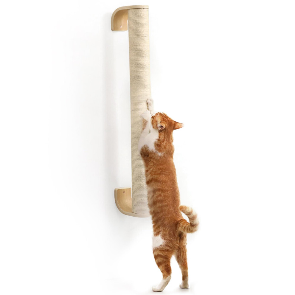 Photos - Other for Cats FUKUMARU Cat Wall Scratcher, 28" Wall Mounted Kitten Scratching Post, Sturdy Sisal Climbing Tree for Indoor Cats