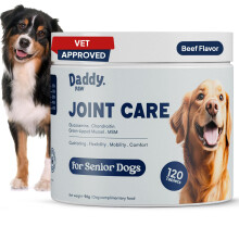 Daddy Paw Dog Joint Supplements for Senior Dogs Glucosamine for Dogs & Chondroitin with Green Lipped Mussel & MSM Supports Stiff Joints, Mob