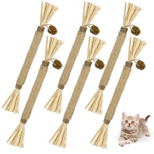 Adiwo Chew Sticks Cat Toys, 6pcs Natural Matatabi Catnip Sticks Kitten Teething