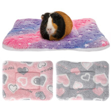 GSrenyu 3 Packs Small Animal Bed Mat Guinea Pig Bed, 32x25 CM Washable Warm Fluffy Hamster Beds Guinea Pig Beds Mat Puppy Blanket for Rabbit