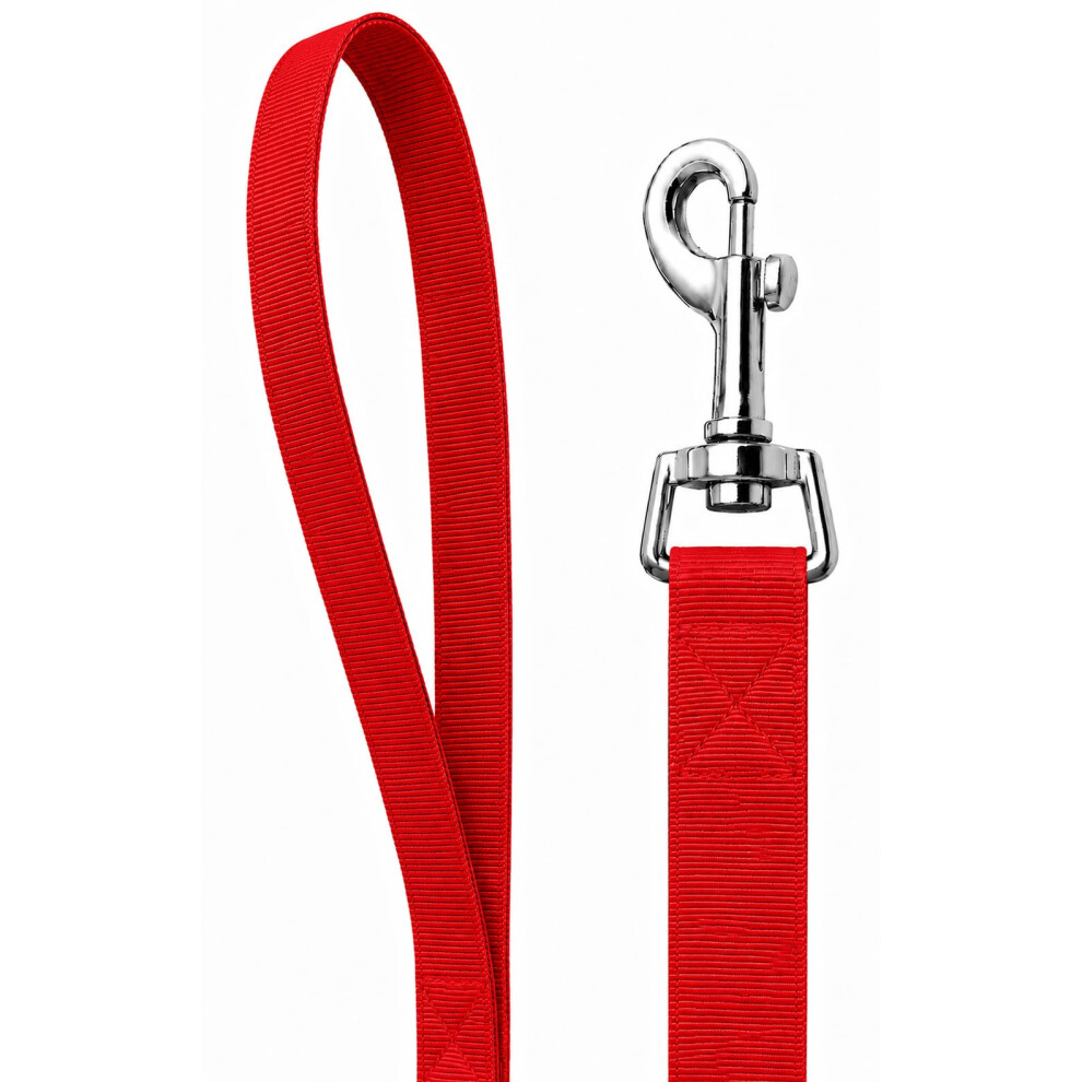 Akord Strong Nylon Dog Pet Lead Leash, Red